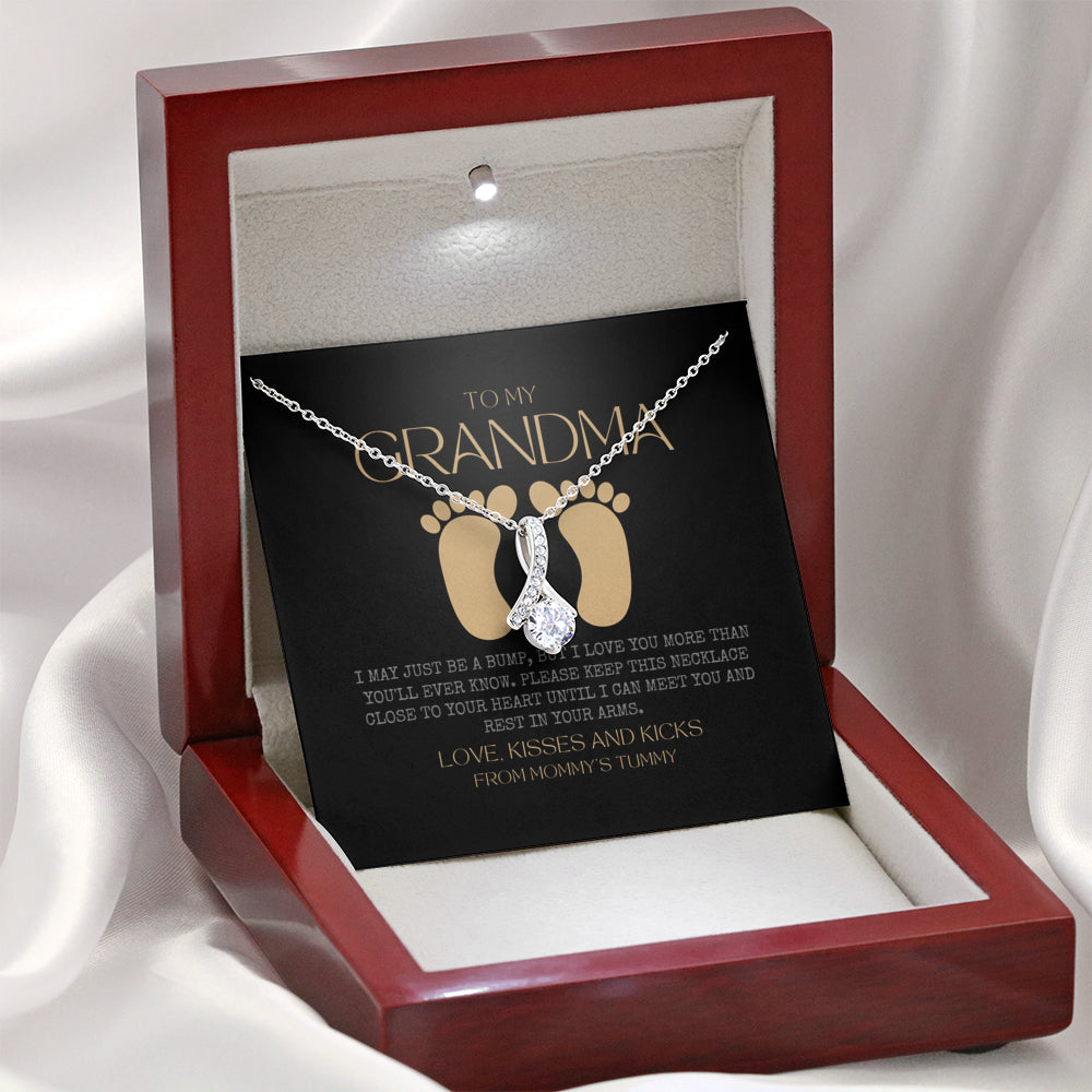 New Grandma Gift | Mom to Grandma Necklace | Pregnancy Announcement Grandparent | Gifts for Grandma | First Time Grandma Gifts | Mothers Day Gift | New Grandma Necklace | I May Just Be A Bump But I Love You More Than You Ever Know | Baby shower gift
