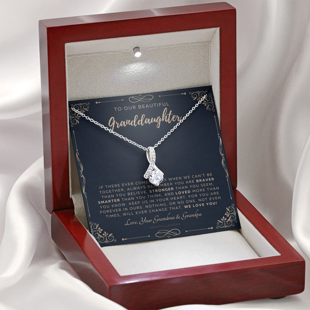 ALLURING BEAUTY Necklace, Gift for Granddaughter from Grandma & Grandpa, To Our Granddaughter, Live Your Dreams, Birthday, Graduation, Christmas