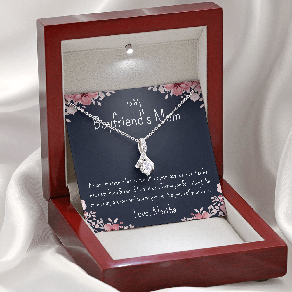Boyfriend's Mom Gift, Birthday Gift For Boyfriend's Mom, Boyfriend Family, Boyfriends Mom Birthday Necklace Gift