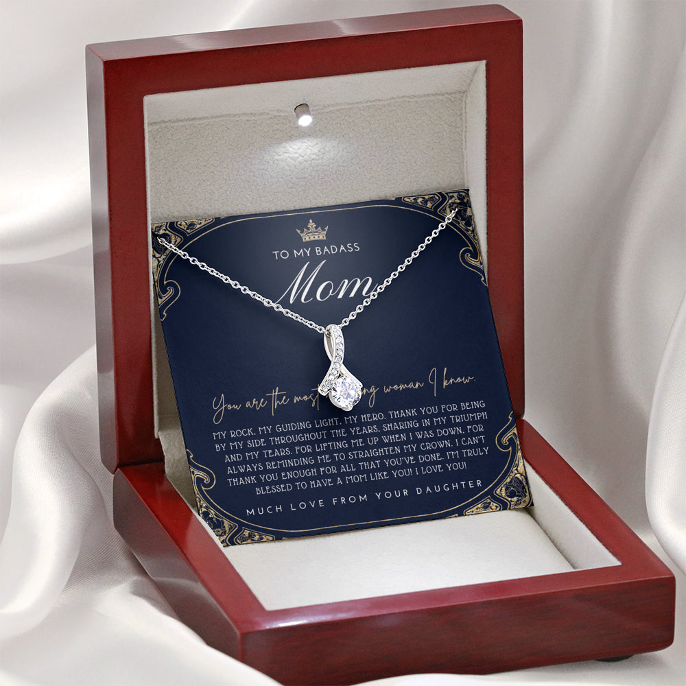 ALLURING BEAUTY necklace | Badass Mom Gift | To My Badass Mom Necklace | Mother’s Day Gift | Daughter to Mom Gift | Gift from Daughter to Mom on Wedding Day | Mom gift