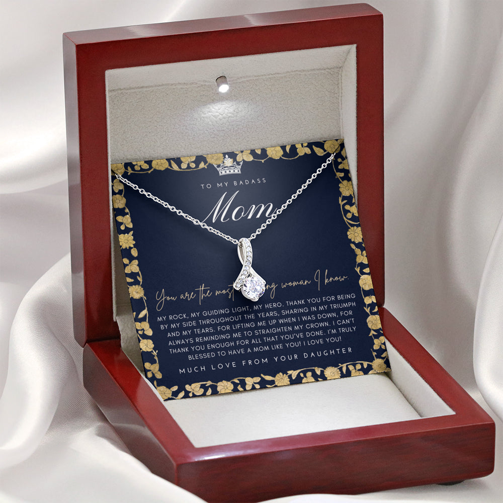 ALLURING BEAUTY necklace | Badass Mom Gift | To My Badass Mom Necklace | Mother’s Day Gift | Daughter to Mom Gift | Gift from Daughter to Mom on Wedding Day | Mom gift