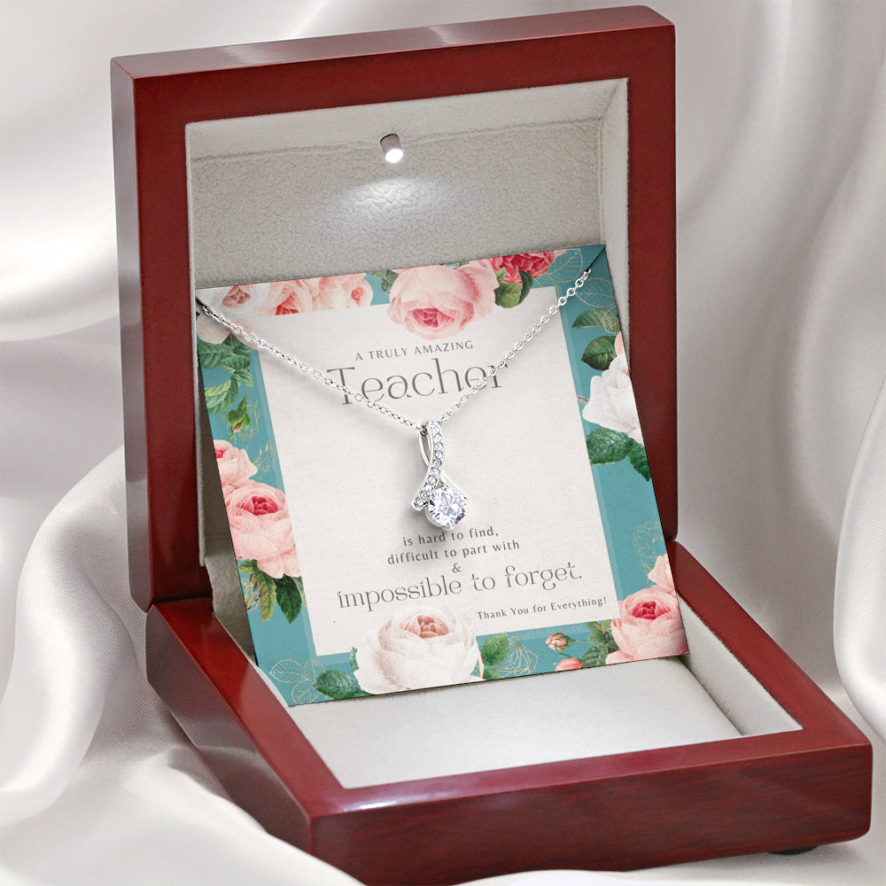 Teacher Gift, Gift for Teacher Necklace, A Truly Amazing Teacher Appreciation Gift