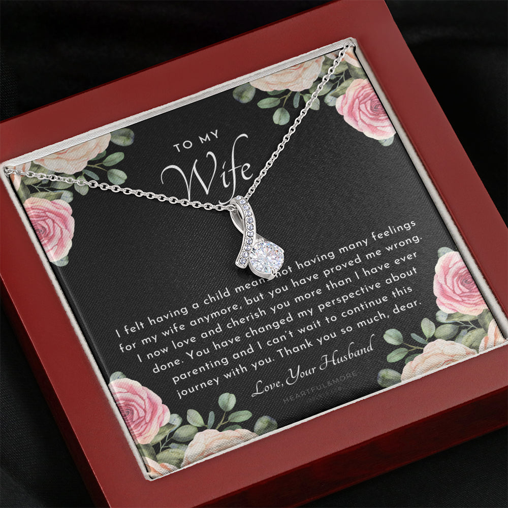 ALLURING BEAUTY Necklace, Postpartum Gift for Wife, Gift for Wife Post Pregnancy, Becoming A Mother Gift, Gift For Wife Birth, Wife After Pregnancy Necklace, Wife Becoming A Mom
