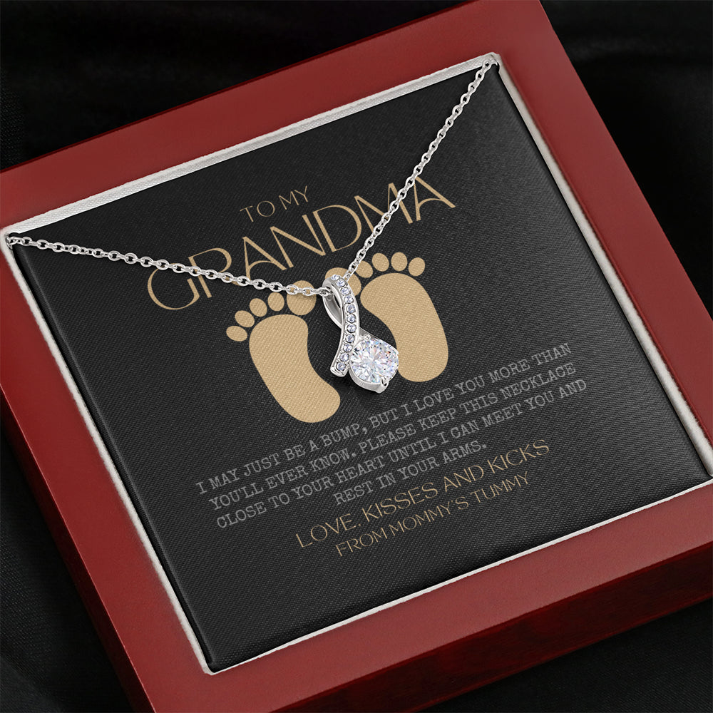New Grandma Gift | Mom to Grandma Necklace | Pregnancy Announcement Grandparent | Gifts for Grandma | First Time Grandma Gifts | Mothers Day Gift | New Grandma Necklace | I May Just Be A Bump But I Love You More Than You Ever Know | Baby shower gift
