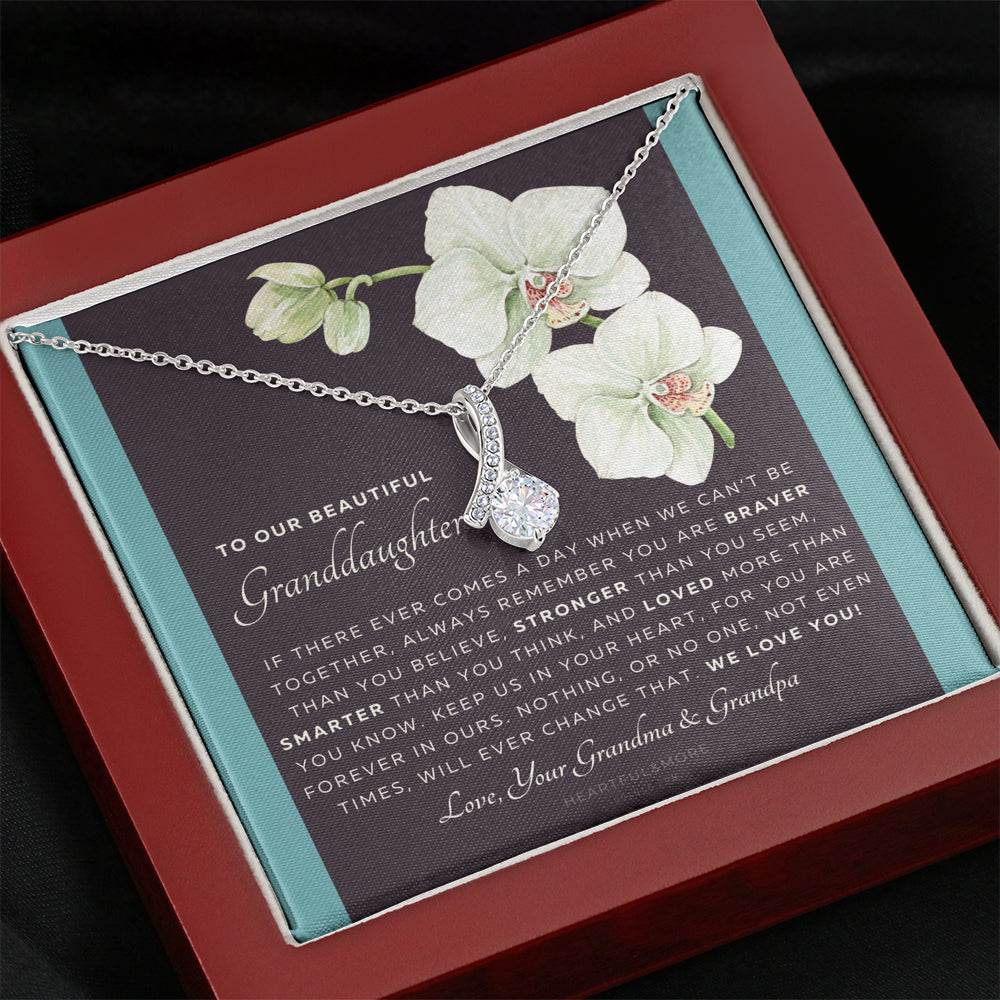 ALLURING BEAUTY Necklace, Gift for Granddaughter from Grandma & Grandpa, To Our Granddaughter, Live Your Dreams, Birthday, Graduation, Christmas