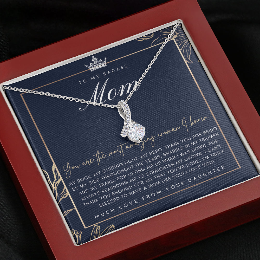 ALLURING BEAUTY necklace | Badass Mom Gift | To My Badass Mom Necklace | Mother’s Day Gift | Daughter to Mom Gift | Gift from Daughter to Mom on Wedding Day | Mom gift