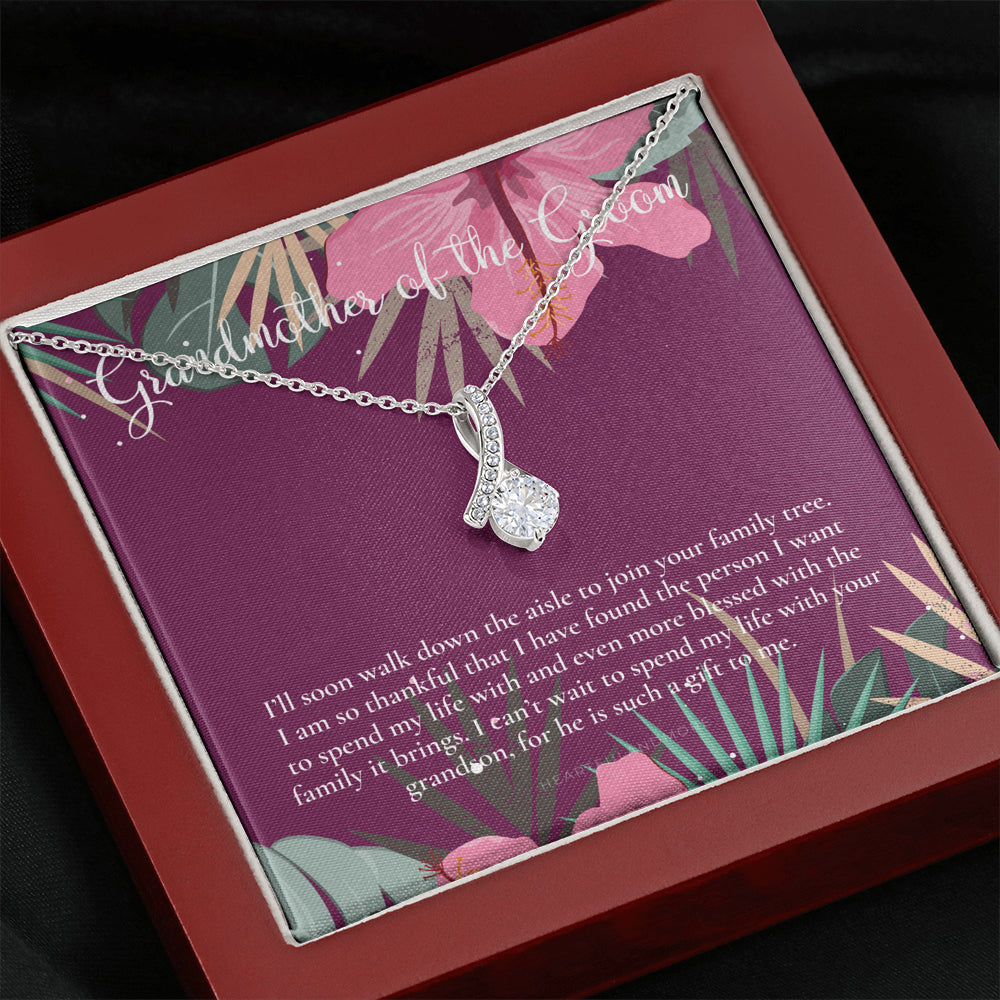 Grandmother of the Groom Gift Necklace, Grandma Wedding Gift, Nana, Bridal Shower, Rehearsal Dinner, Thank You Gift