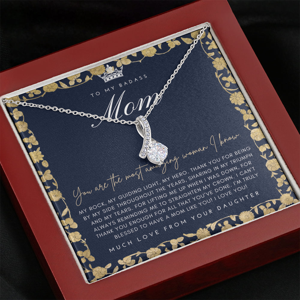 ALLURING BEAUTY necklace | Badass Mom Gift | To My Badass Mom Necklace | Mother’s Day Gift | Daughter to Mom Gift | Gift from Daughter to Mom on Wedding Day | Mom gift