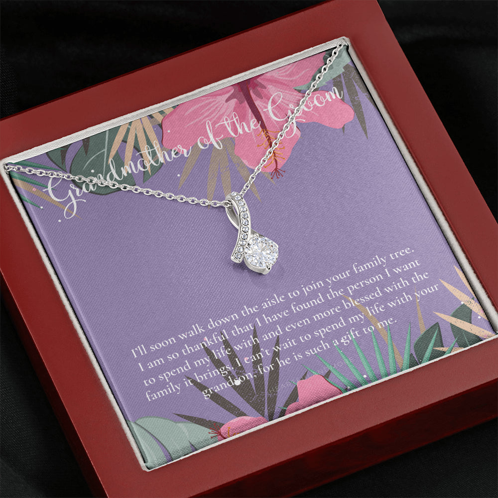 Grandmother of the Groom Gift Necklace, Grandma Wedding Gift, Nana, Bridal Shower, Rehearsal Dinner, Thank You Gift