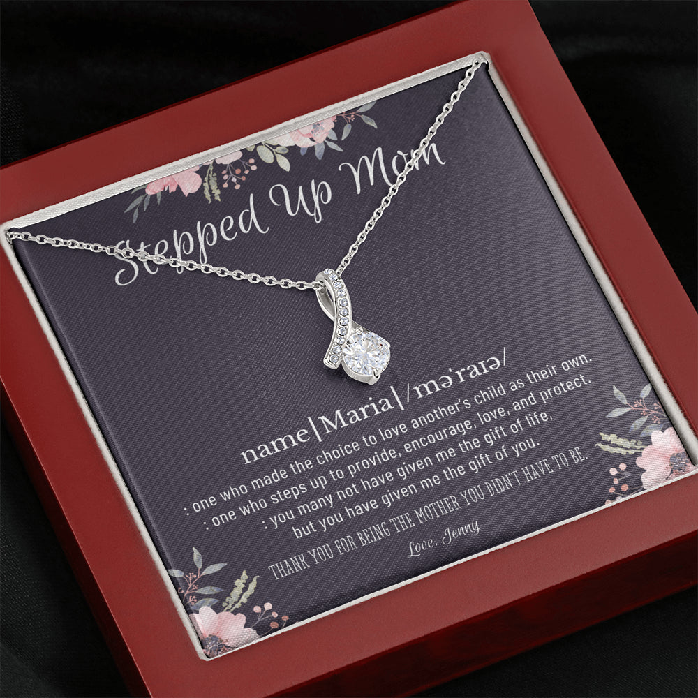 Stepmom Necklace, Stepmom Birthday Gift Idea, Meaningful Stepmom Gift, Thank You Stepmom, Unbiological Mom Gift, Bonus Mom Necklace
