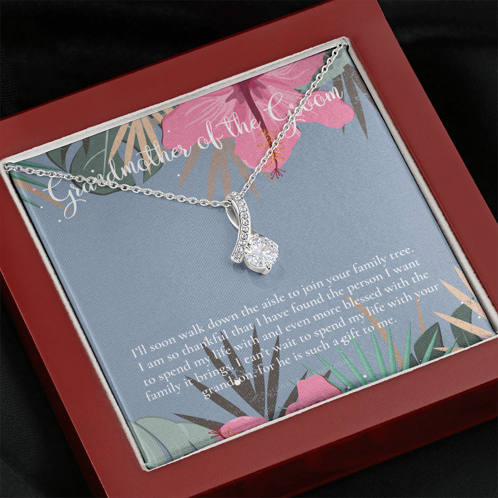 Grandmother of the Groom Gift Necklace, Grandma Wedding Gift, Nana, Bridal Shower, Rehearsal Dinner, Thank You Gift