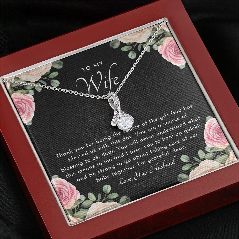 ALLURING BEAUTY Necklace, Postpartum Gift for Wife, Gift for Wife Post Pregnancy, Becoming A Mother Gift, Gift For Wife Birth, Wife After Pregnancy Necklace, Wife Becoming A Mom