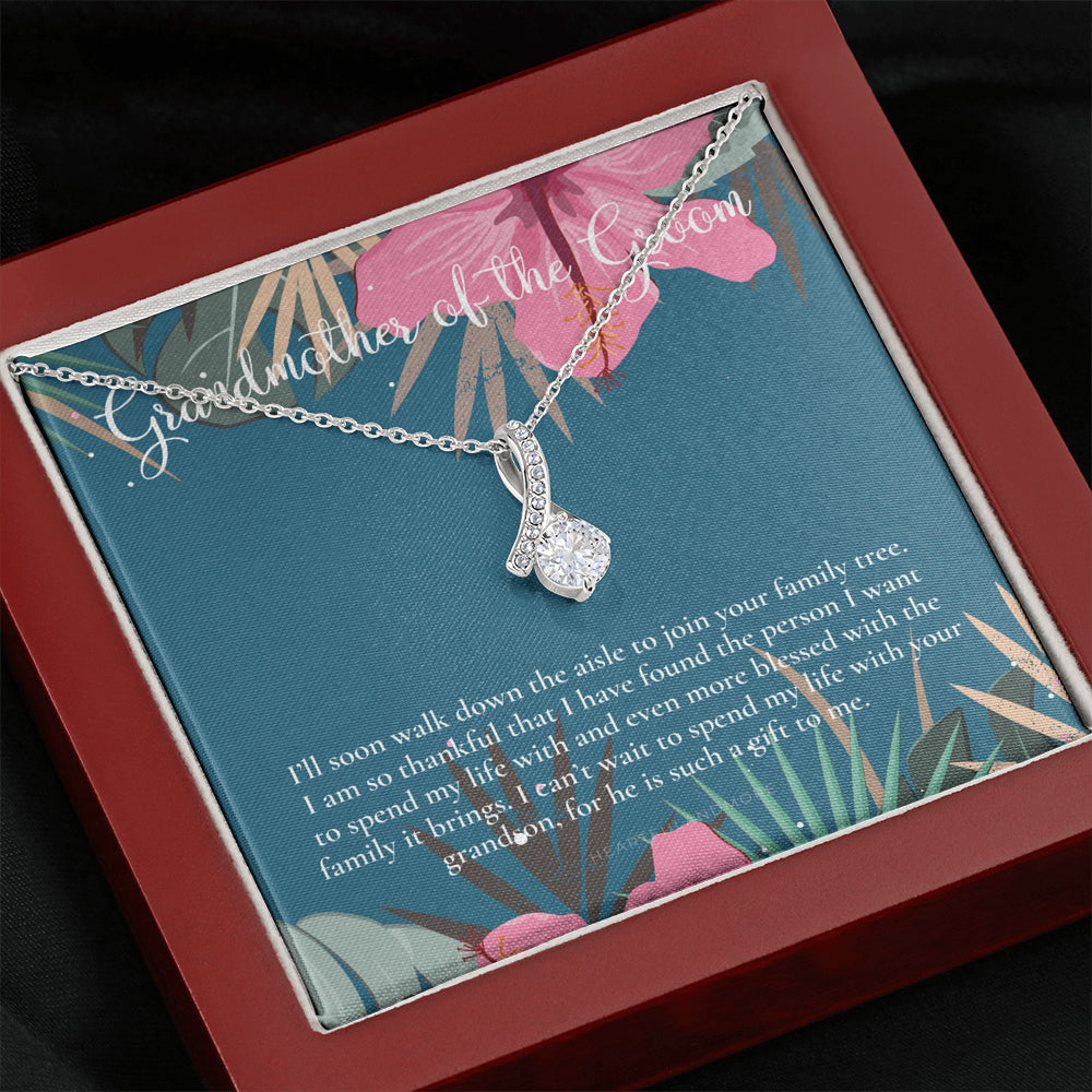 Grandmother of the Groom Gift Necklace, Grandma Wedding Gift, Nana, Bridal Shower, Rehearsal Dinner, Thank You Gift