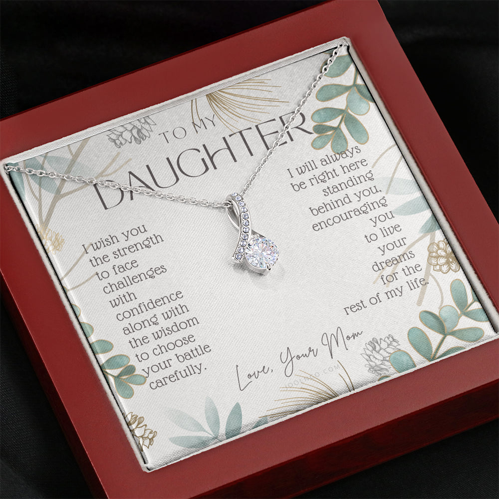 ALLURING BEAUTY Necklace, To My Daughter, Live Your Dreams, Gift for Daughter from Mom, Daughter Birthday, Graduation, Christmas Present