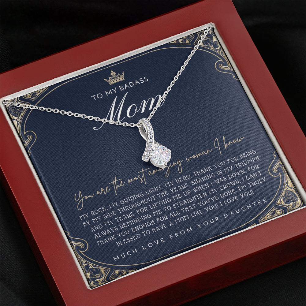 ALLURING BEAUTY necklace | Badass Mom Gift | To My Badass Mom Necklace | Mother’s Day Gift | Daughter to Mom Gift | Gift from Daughter to Mom on Wedding Day | Mom gift