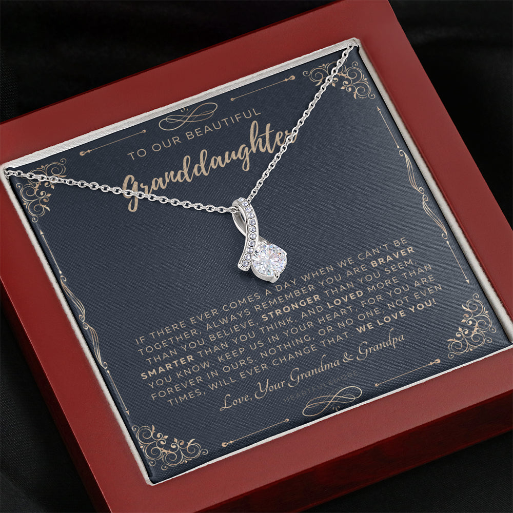 ALLURING BEAUTY Necklace, Gift for Granddaughter from Grandma & Grandpa, To Our Granddaughter, Live Your Dreams, Birthday, Graduation, Christmas