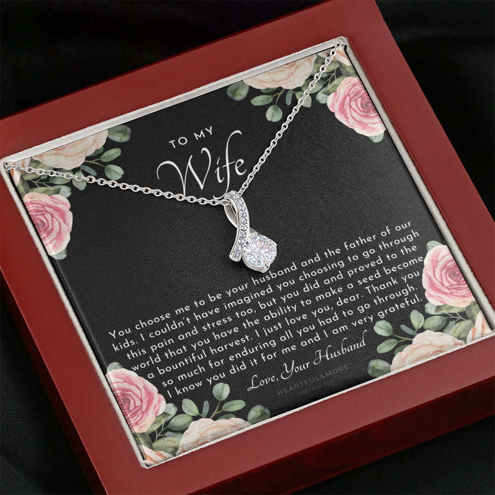 ALLURING BEAUTY Necklace, Postpartum Gift for Wife, Gift for Wife Post Pregnancy, Becoming A Mother Gift, Gift For Wife Birth, Wife After Pregnancy Necklace, Wife Becoming A Mom
