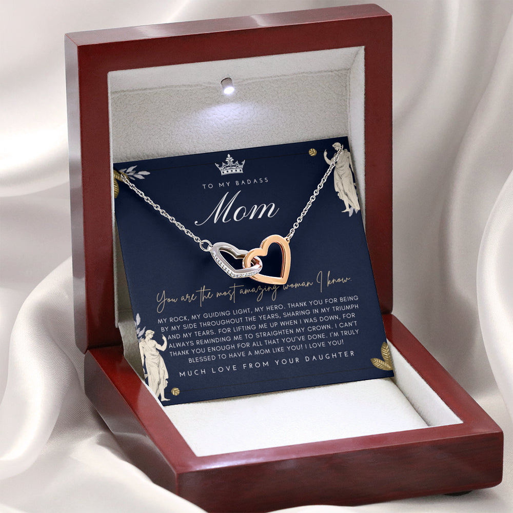 Badass Mom Gift | To My Badass Mom Necklace | Mother’s Day Gift | Daughter to Mom Gift | Gift from Daughter to Mom on Wedding Day | Mom gift