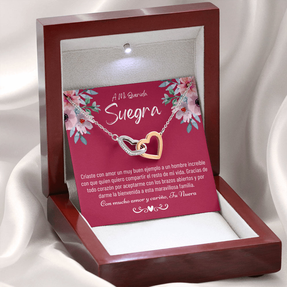 Suegra Necklace Gift, Spanish Mother In Law Gift from Daughter In Law, Regalo Para Mi Suegra, Nuera A Suegra Cumpleaños De La Suegra, Jewelry