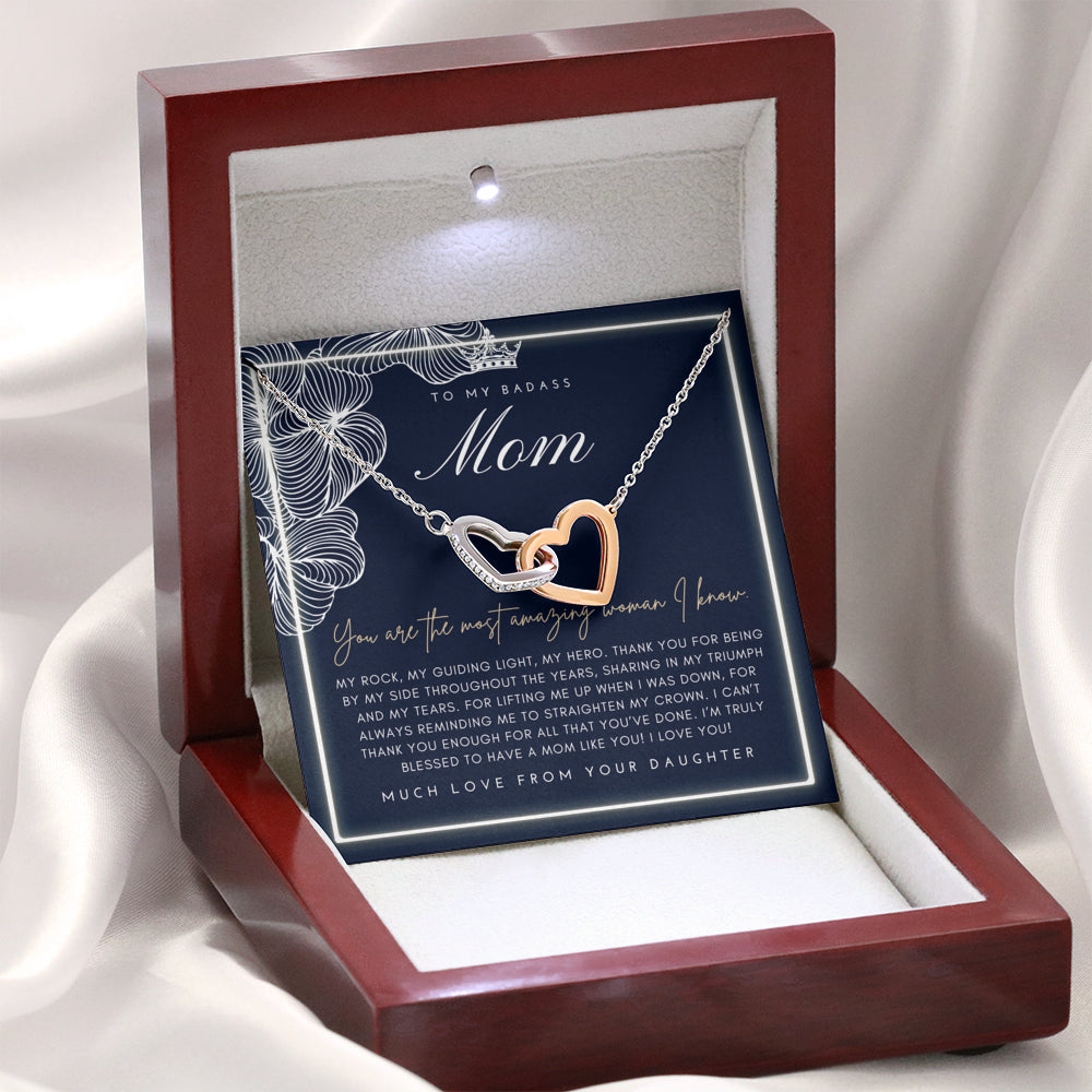 Badass Mom Gift | To My Badass Mom Necklace | Mother’s Day Gift | Daughter to Mom Gift | Gift from Daughter to Mom on Wedding Day | Mom gift