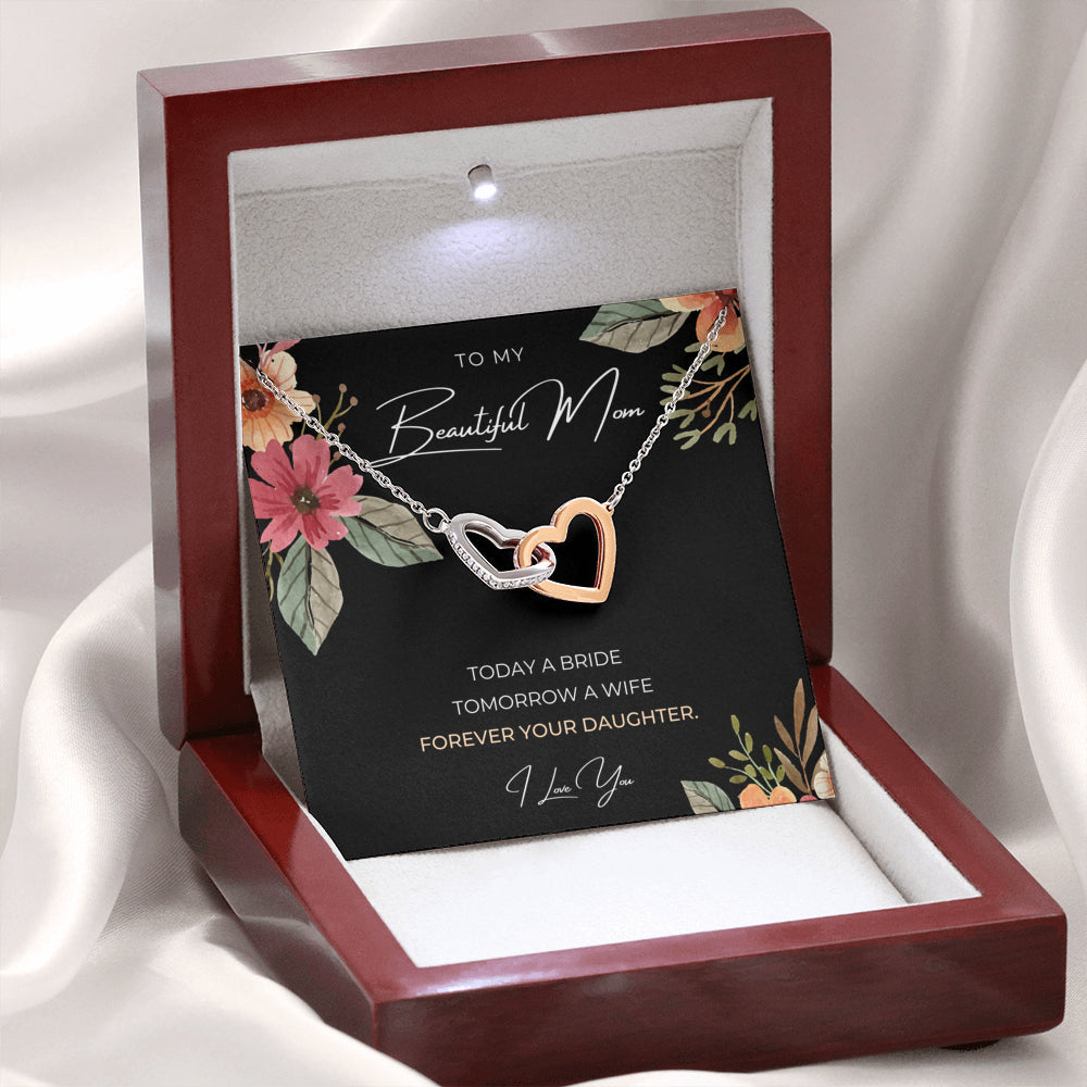Gift for Mom on Wedding Day, Gift for Mom on Wedding Day, Mother of the Bride Necklace, Bride to Mom Gift, Wedding Gift for Mom