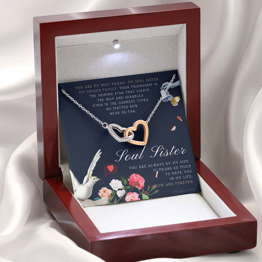 Soul Sister Necklace | Unbiological Sister Jewelry | Badass Sister Necklace | Friendship Heart necklace | Birthday | Graduation | Anniversary