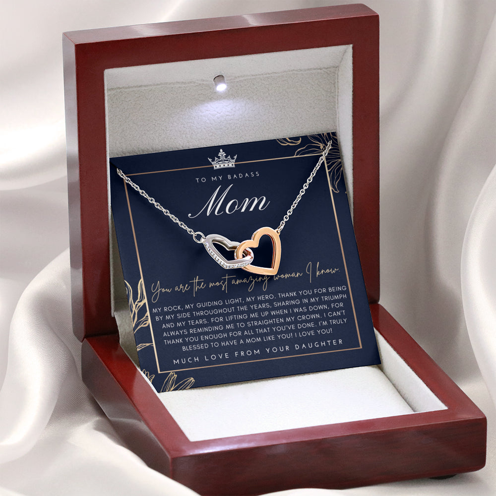Badass Mom Gift | To My Badass Mom Necklace | Mother’s Day Gift | Daughter to Mom Gift | Gift from Daughter to Mom on Wedding Day | Mom gift