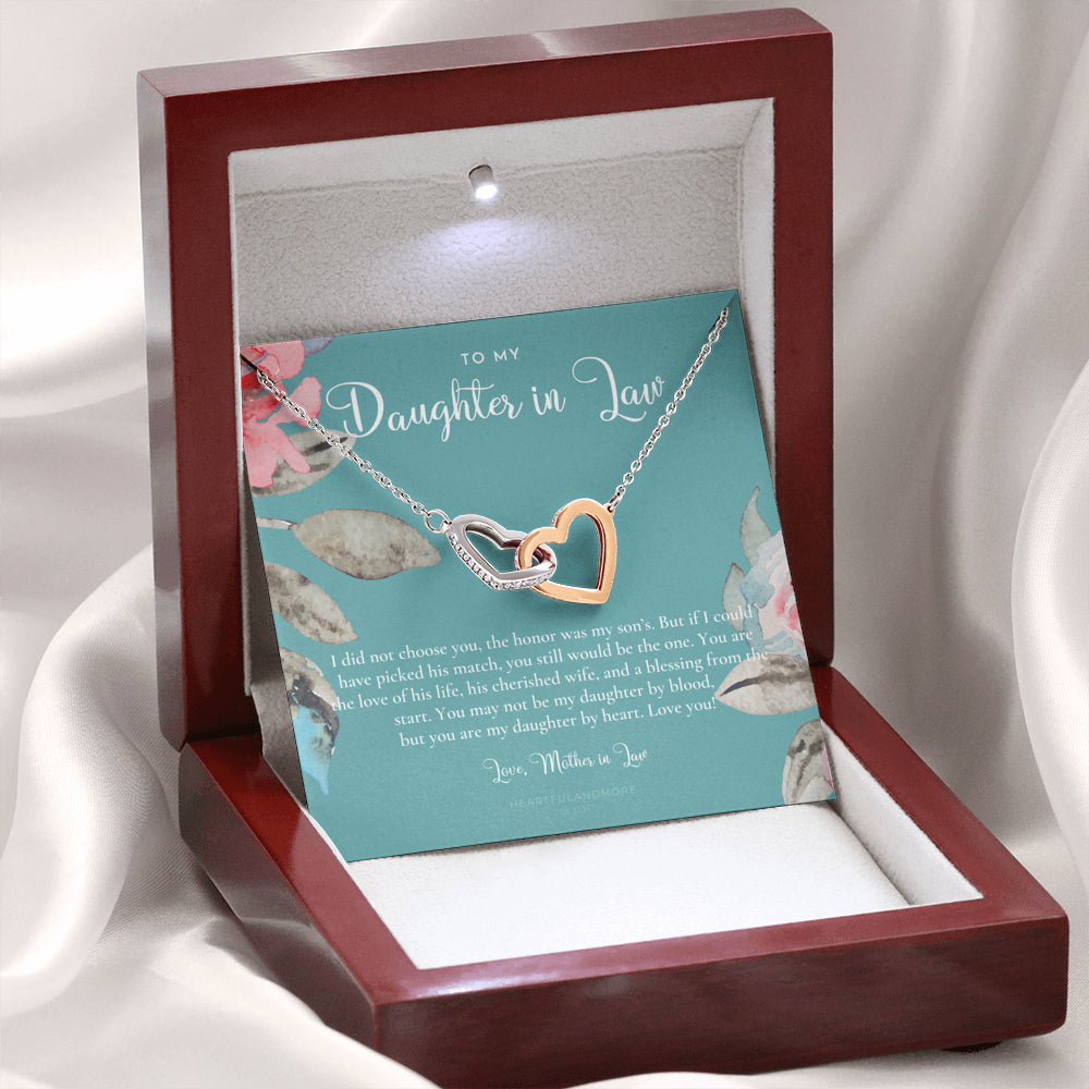 Daughter-In-Law Gift Necklace, Wedding Gift, Jewelry From Mother-In Law, Gift for Bride, Daughter-In-Heart