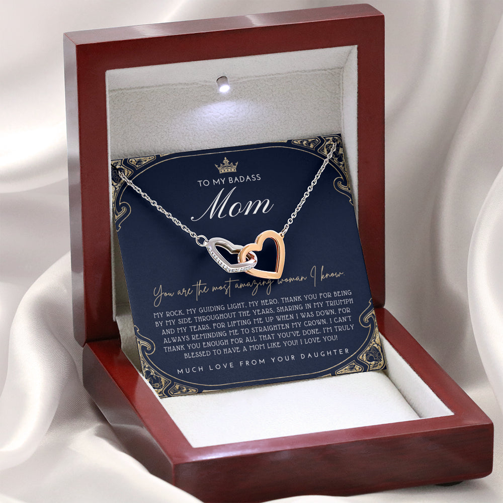 Badass Mom Gift | To My Badass Mom Necklace | Mother’s Day Gift | Daughter to Mom Gift | Gift from Daughter to Mom on Wedding Day | Mom gift