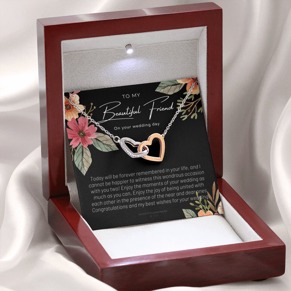To My Best Friend On Her Wedding Day, Bride Gift From Maid of Honor, Best Friend Gift to Bride, Best Friend to Bride Necklace, Wedding Gift
