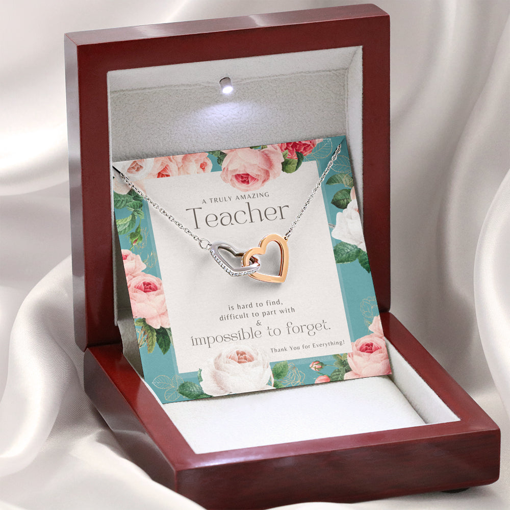 Teacher Gift, Gift for Teacher Necklace, A Truly Amazing Teacher Appreciation Gift