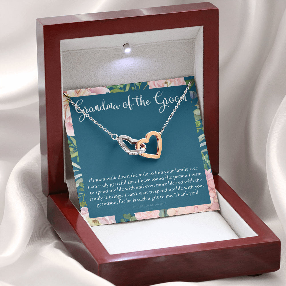 Grandmother of the Groom Gift Necklace, Grandma Wedding Gift, Nana, Bridal Shower, Rehearsal Dinner, Thank You Gift