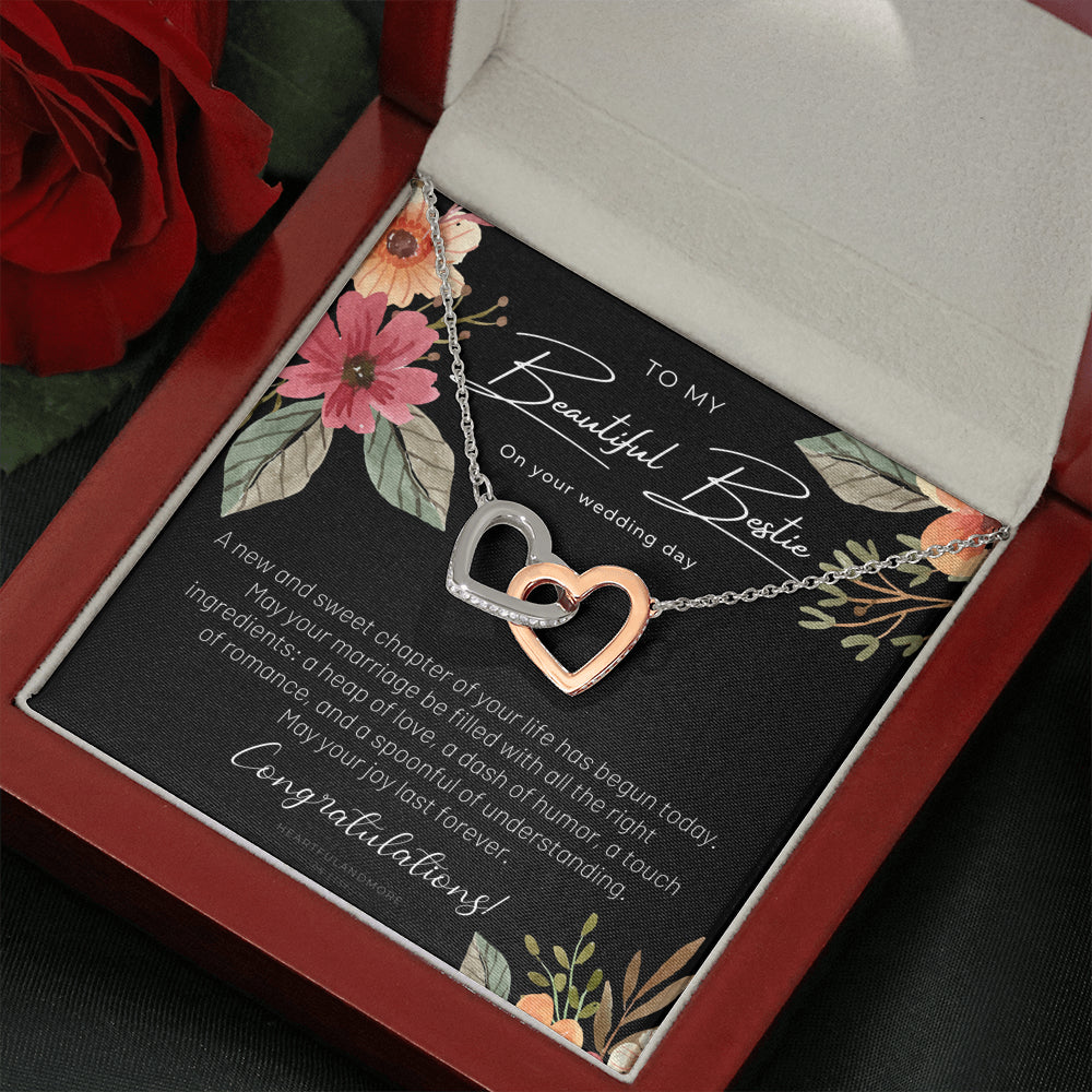 To My Best Friend On Her Wedding Day, Bride Gift From Maid of Honor, Best Friend Gift to Bride, Best Friend to Bride Necklace, Wedding Gift