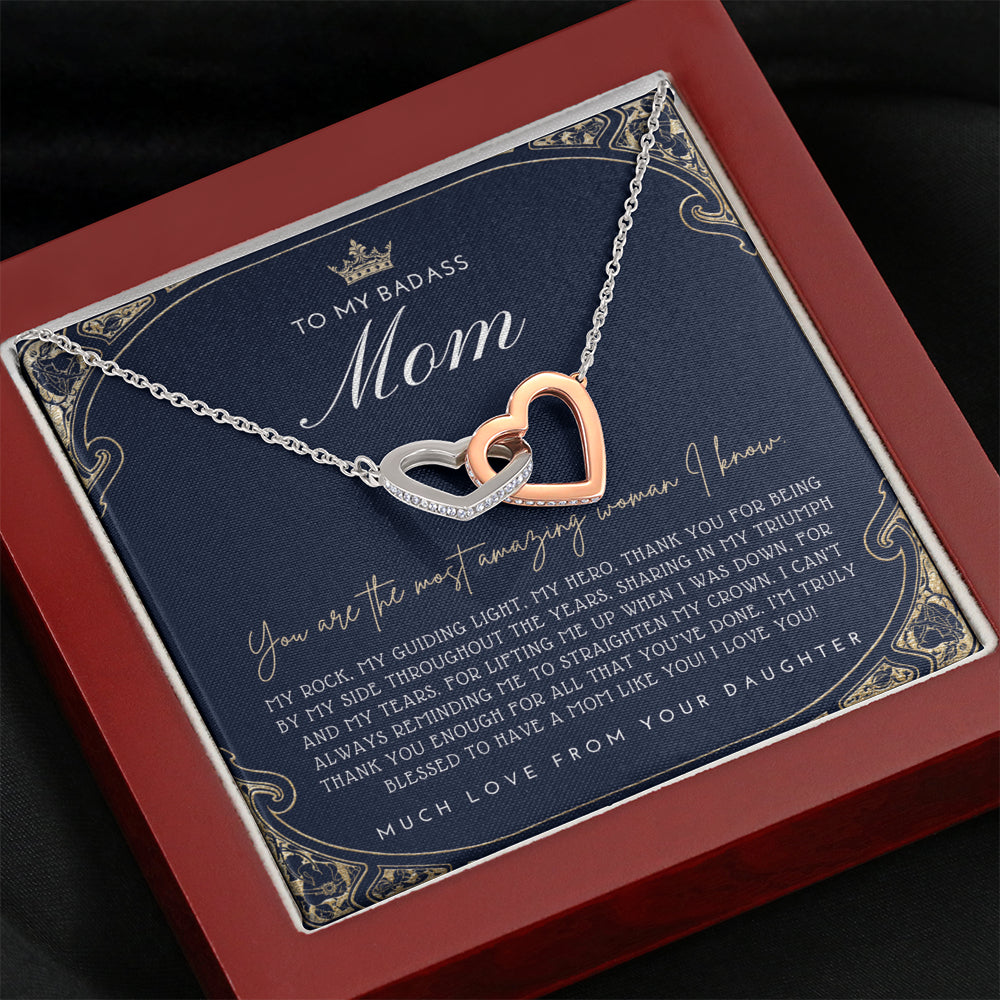 Badass Mom Gift | To My Badass Mom Necklace | Mother’s Day Gift | Daughter to Mom Gift | Gift from Daughter to Mom on Wedding Day | Mom gift
