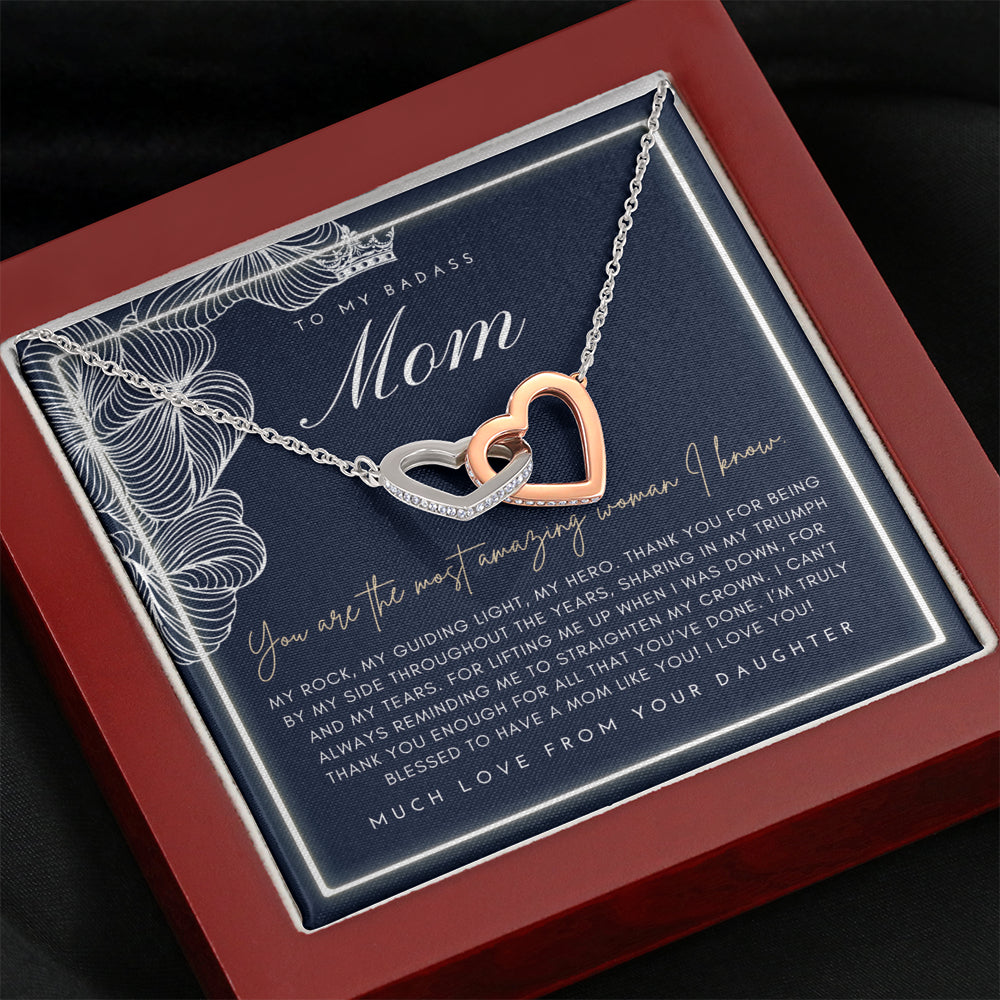 Badass Mom Gift | To My Badass Mom Necklace | Mother’s Day Gift | Daughter to Mom Gift | Gift from Daughter to Mom on Wedding Day | Mom gift