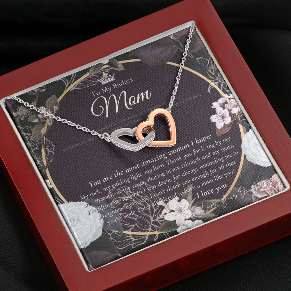 Badass Mom Gift | To My Badass Mom Necklace | Mother’s Day Gift | Daughter to Mom Gift | Gift from Daughter to Mom on Wedding Day | Mom gift