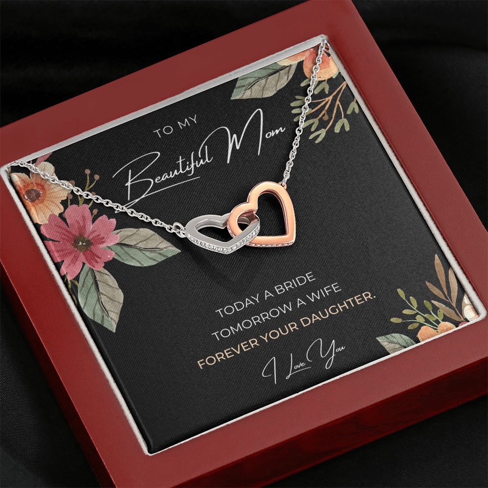 Gift for Mom on Wedding Day, Gift for Mom on Wedding Day, Mother of the Bride Necklace, Bride to Mom Gift, Wedding Gift for Mom
