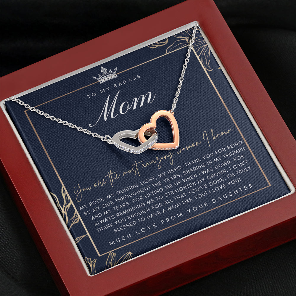 Badass Mom Gift | To My Badass Mom Necklace | Mother’s Day Gift | Daughter to Mom Gift | Gift from Daughter to Mom on Wedding Day | Mom gift