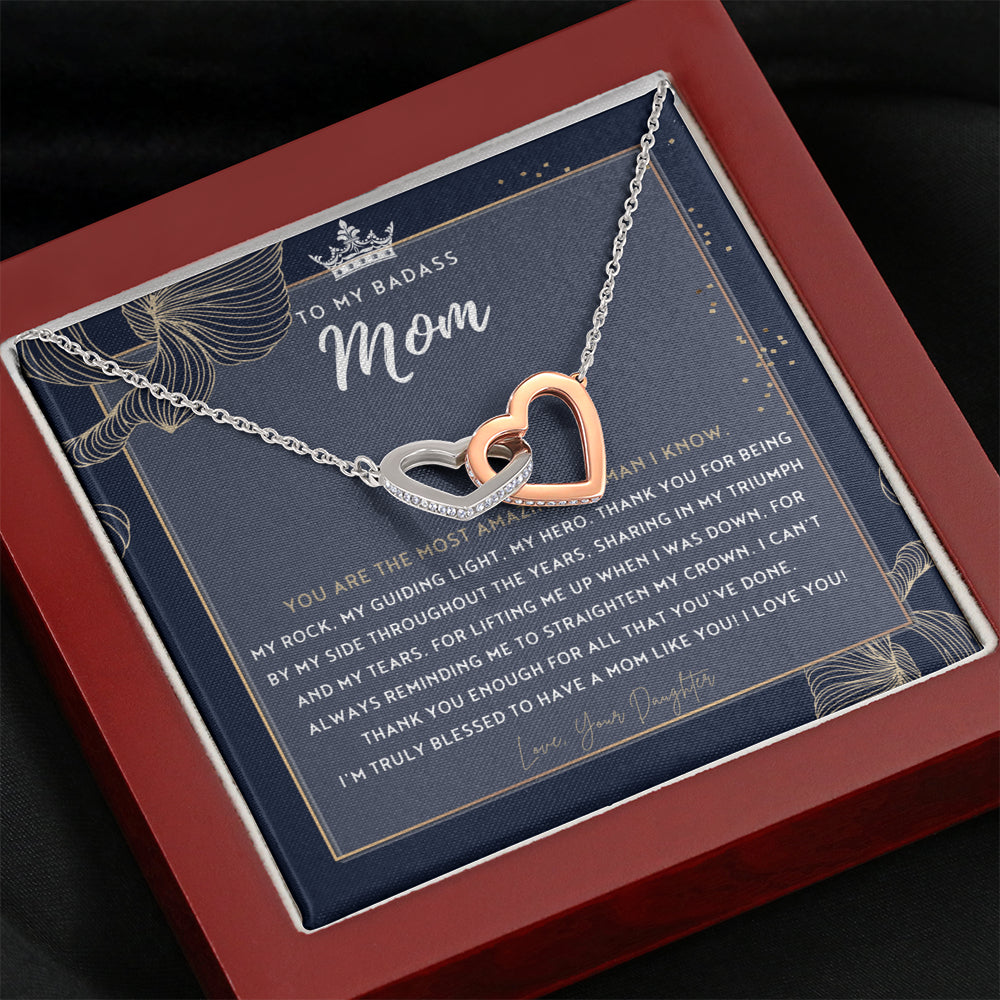 Badass Mom Gift | To My Badass Mom Necklace | Mother’s Day Gift | Daughter to Mom Gift | Gift from Daughter to Mom on Wedding Day | Mom gift