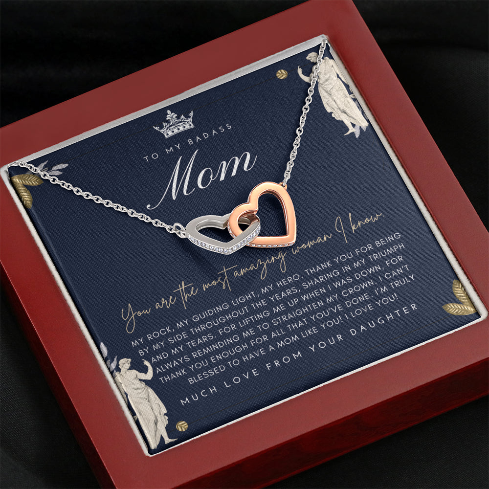 Badass Mom Gift | To My Badass Mom Necklace | Mother’s Day Gift | Daughter to Mom Gift | Gift from Daughter to Mom on Wedding Day | Mom gift