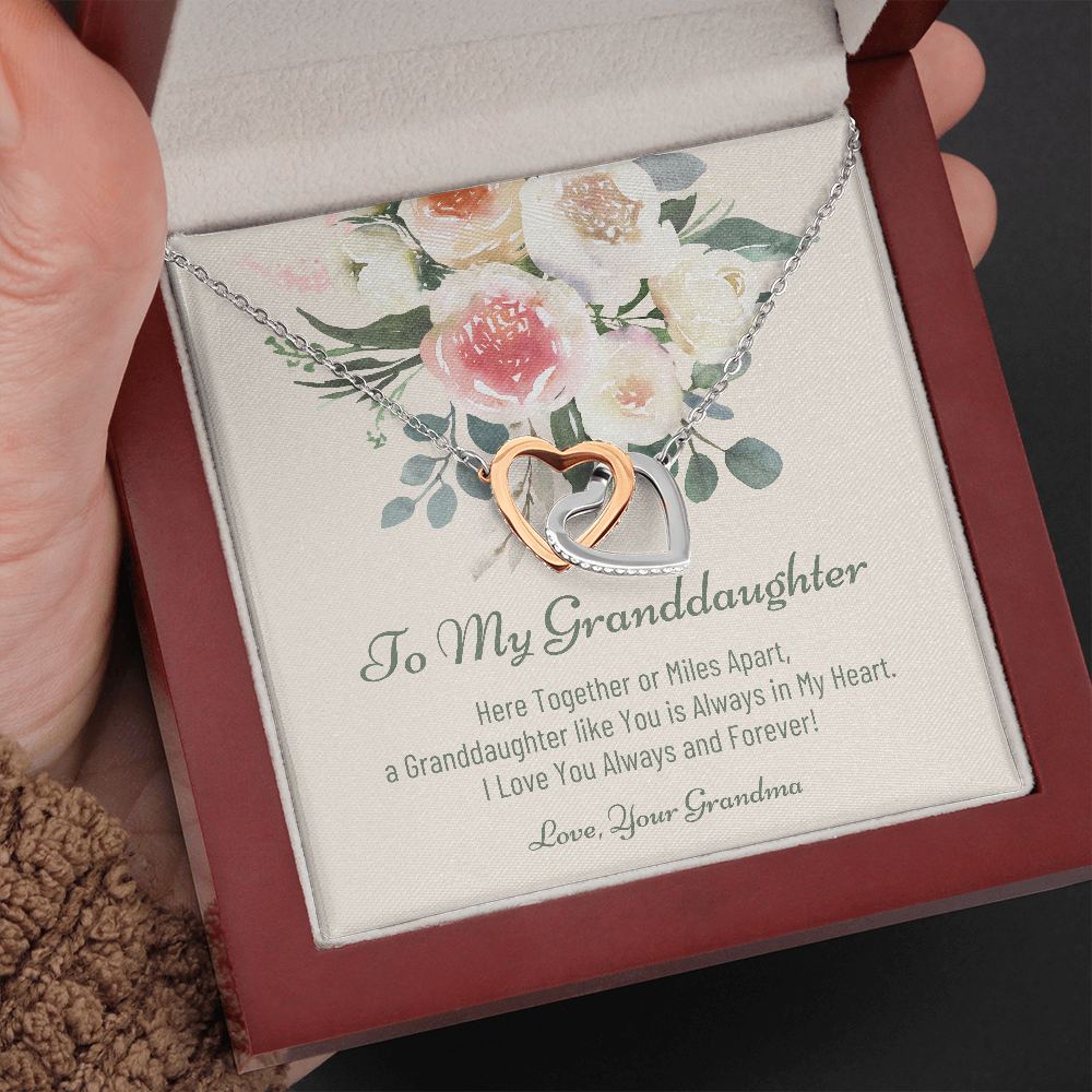 To My Granddaughter, Granddaughter Necklace For Christmas, Christmas Gift for Granddaughter