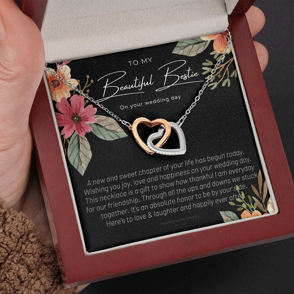 To My Best Friend On Her Wedding Day, Bride Gift From Maid of Honor, Best Friend Gift to Bride, Best Friend to Bride Necklace, Wedding Gift