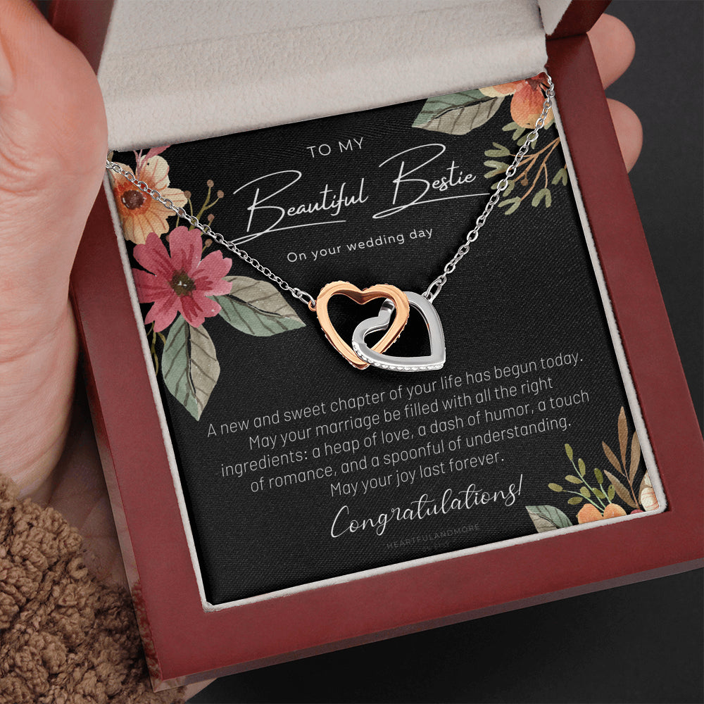 To My Best Friend On Her Wedding Day, Bride Gift From Maid of Honor, Best Friend Gift to Bride, Best Friend to Bride Necklace, Wedding Gift