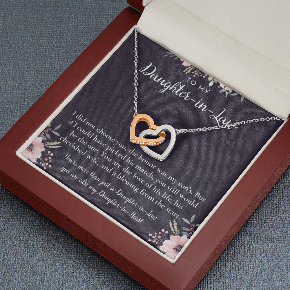 Daughter-In-Law Gift Necklace, Wedding Gift, Jewelry From Mother-In Law, Gift for Bride, Daughter-In-Heart