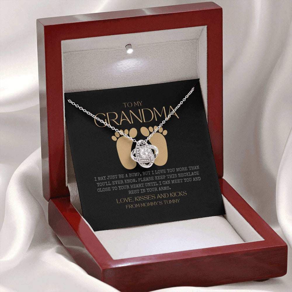 New Grandma Gift | Mom to Grandma Necklace | Pregnancy Announcement Grandparent | Gifts for Grandma | First Time Grandma Gifts | Mothers Day Gift | New Grandma Necklace | I May Just Be A Bump But I Love You More Than You Ever Know | Baby shower gift
