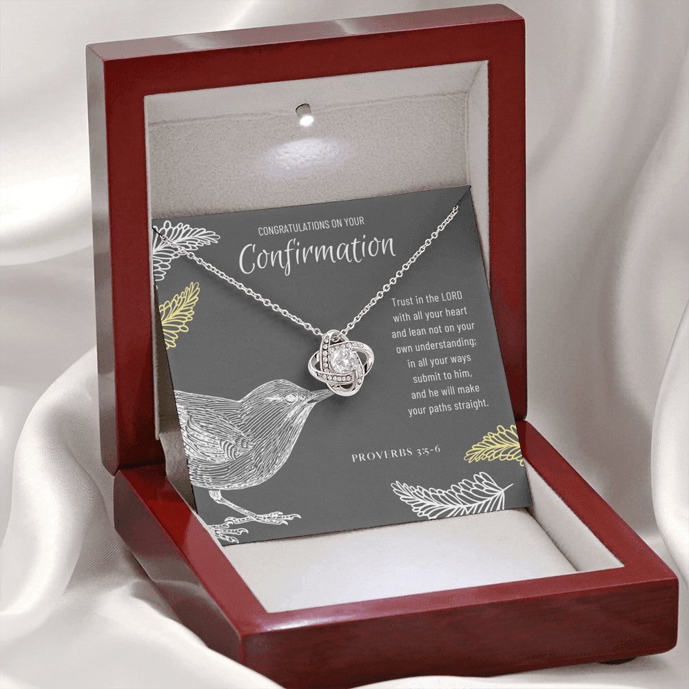 Confirmation Gift For Girls, Confirmation Granddaughter, Love Knot Necklace,  Confirmation Gift Ideas For Girls, Catholic Confirmation Gift