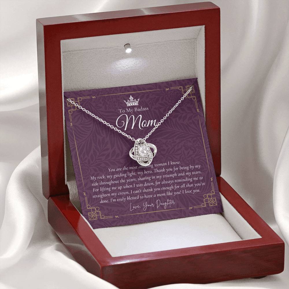 To My Badass Mom Necklace | Badass Mom Gift | Birthday Gift | Gift from Daughter on Wedding Day Mother’s Day Gift | Badass Mom | Love You Mom | Personalized Mothers Necklace | Gift for Mom