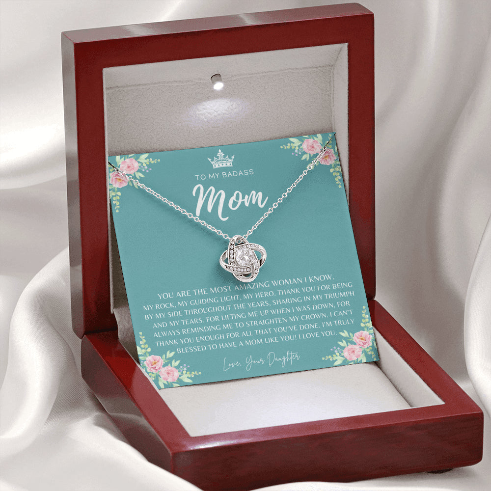 Badass Mom Gift | To My Badass Mom Necklace | Mother’s Day Gift | Daughter to Mom Gift | Gift from Daughter to Mom on Wedding Day | Mom gift