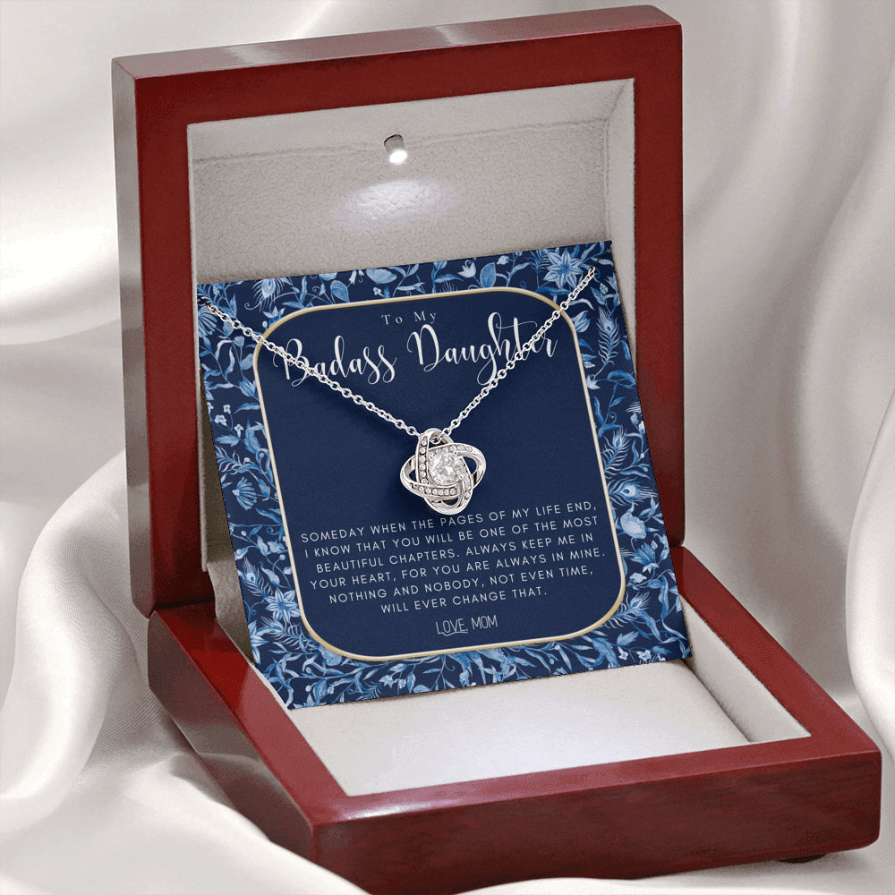 Badass Daughter Gift | To My Daughter Necklace From Mom | Grown Up Daughter Gift From Mom | Gift For Daughter from Mom | Daughter's birthday