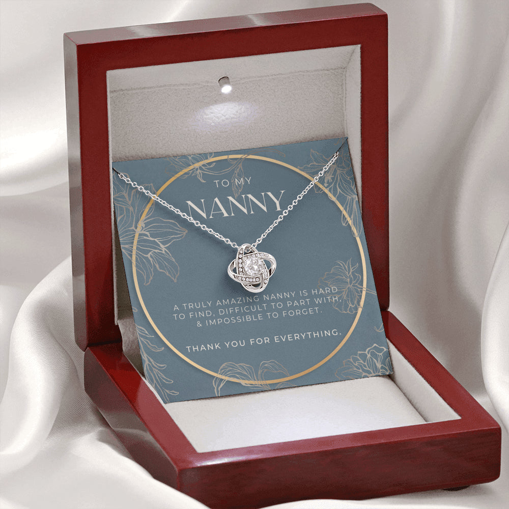 Nanny Appreciation Necklace Gift, Nanny Thank You Gift, Thank you Nanny, Gift for Nanny Leaving, A Truly Amazing Babysitter Gift, Best Nanny